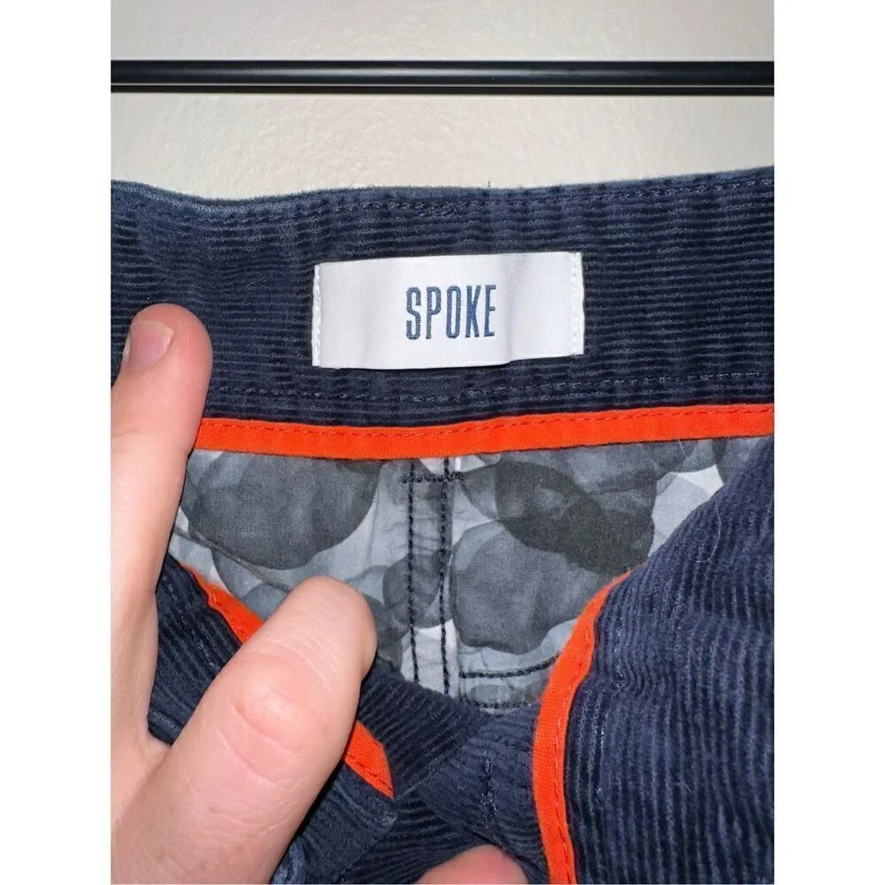 Spoke Blue Corduroy Cord Fives Build A 36 Pants Mens